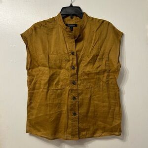 Banana Republic Tan Button-Down Shirt M NWT